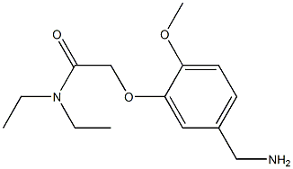 2-[5-(aminomethyl)-2-methoxyphenoxy]-N,N-diethylacetamide 结构式