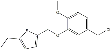 2-[5-(chloromethyl)-2-methoxyphenoxymethyl]-5-ethylthiophene 结构式