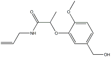 2-[5-(hydroxymethyl)-2-methoxyphenoxy]-N-(prop-2-en-1-yl)propanamide 结构式