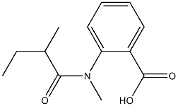 2-[methyl(2-methylbutanoyl)amino]benzoic acid 结构式