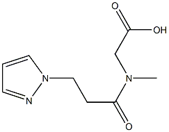 2-[N-methyl-3-(1H-pyrazol-1-yl)propanamido]acetic acid 结构式