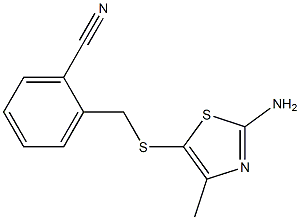 2-{[(2-amino-4-methyl-1,3-thiazol-5-yl)thio]methyl}benzonitrile 结构式