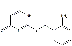 2-{[(2-aminophenyl)methyl]sulfanyl}-6-methyl-1,4-dihydropyrimidin-4-one 结构式