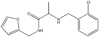 2-{[(2-chlorophenyl)methyl]amino}-N-(furan-2-ylmethyl)propanamide 结构式