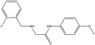 2-{[(2-fluorophenyl)methyl]amino}-N-(4-methoxyphenyl)acetamide 结构式