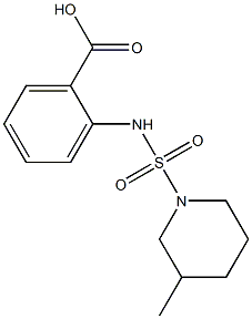 2-{[(3-methylpiperidine-1-)sulfonyl]amino}benzoic acid 结构式