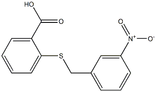 2-{[(3-nitrophenyl)methyl]sulfanyl}benzoic acid 结构式