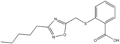 2-{[(3-pentyl-1,2,4-oxadiazol-5-yl)methyl]thio}benzoic acid 结构式