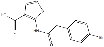 2-{[(4-bromophenyl)acetyl]amino}thiophene-3-carboxylic acid 结构式