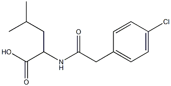 2-{[(4-chlorophenyl)acetyl]amino}-4-methylpentanoic acid 结构式