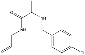 2-{[(4-chlorophenyl)methyl]amino}-N-(prop-2-en-1-yl)propanamide 结构式