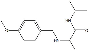 2-{[(4-methoxyphenyl)methyl]amino}-N-(propan-2-yl)propanamide 结构式