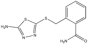 2-{[(5-amino-1,3,4-thiadiazol-2-yl)sulfanyl]methyl}benzamide 结构式