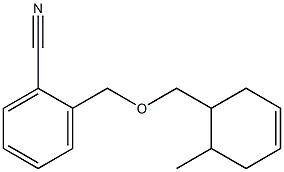 2-{[(6-methylcyclohex-3-en-1-yl)methoxy]methyl}benzonitrile 结构式