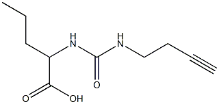 2-{[(but-3-ynylamino)carbonyl]amino}pentanoic acid 结构式