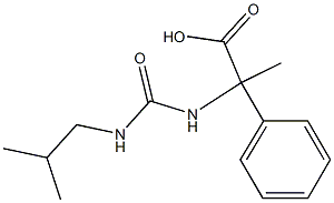 2-{[(isobutylamino)carbonyl]amino}-2-phenylpropanoic acid 结构式