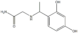 2-{[1-(2,4-dihydroxyphenyl)ethyl]amino}acetamide 结构式