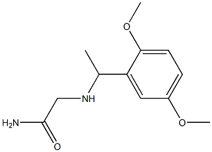 2-{[1-(2,5-dimethoxyphenyl)ethyl]amino}acetamide 结构式