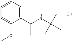 2-{[1-(2-methoxyphenyl)ethyl]amino}-2-methylpropan-1-ol 结构式
