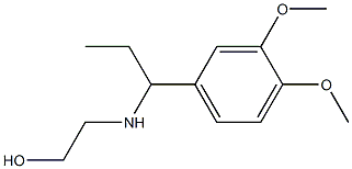 2-{[1-(3,4-dimethoxyphenyl)propyl]amino}ethan-1-ol 结构式