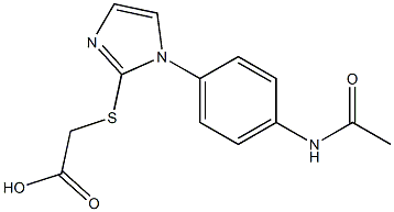 2-{[1-(4-acetamidophenyl)-1H-imidazol-2-yl]sulfanyl}acetic acid 结构式