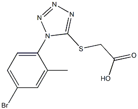 2-{[1-(4-bromo-2-methylphenyl)-1H-1,2,3,4-tetrazol-5-yl]sulfanyl}acetic acid 结构式