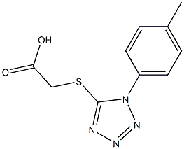 2-{[1-(4-methylphenyl)-1H-1,2,3,4-tetrazol-5-yl]sulfanyl}acetic acid 结构式