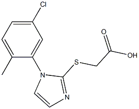 2-{[1-(5-chloro-2-methylphenyl)-1H-imidazol-2-yl]sulfanyl}acetic acid 结构式