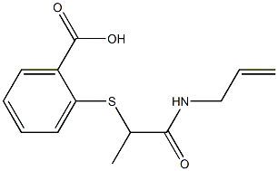 2-{[1-(prop-2-en-1-ylcarbamoyl)ethyl]sulfanyl}benzoic acid 结构式