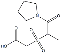 2-{[1-oxo-1-(pyrrolidin-1-yl)propane-2-]sulfonyl}acetic acid 结构式