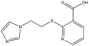 2-{[2-(1H-imidazol-1-yl)ethyl]sulfanyl}pyridine-3-carboxylic acid 结构式