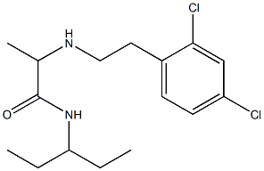 2-{[2-(2,4-dichlorophenyl)ethyl]amino}-N-(pentan-3-yl)propanamide 结构式