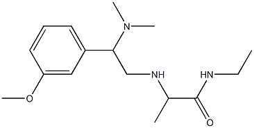 2-{[2-(dimethylamino)-2-(3-methoxyphenyl)ethyl]amino}-N-ethylpropanamide 结构式