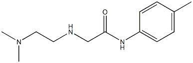 2-{[2-(dimethylamino)ethyl]amino}-N-(4-methylphenyl)acetamide 结构式