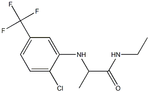 2-{[2-chloro-5-(trifluoromethyl)phenyl]amino}-N-ethylpropanamide 结构式