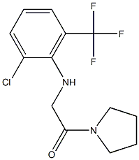 2-{[2-chloro-6-(trifluoromethyl)phenyl]amino}-1-(pyrrolidin-1-yl)ethan-1-one 结构式