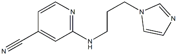 2-{[3-(1H-imidazol-1-yl)propyl]amino}pyridine-4-carbonitrile 结构式