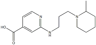 2-{[3-(2-methylpiperidin-1-yl)propyl]amino}pyridine-4-carboxylic acid 结构式