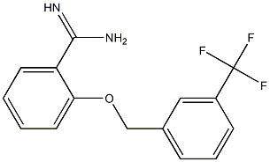 2-{[3-(trifluoromethyl)phenyl]methoxy}benzene-1-carboximidamide 结构式