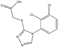 2-{[4-(2,3-dichlorophenyl)-4H-1,2,4-triazol-3-yl]sulfanyl}acetic acid 结构式