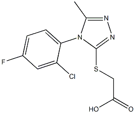 2-{[4-(2-chloro-4-fluorophenyl)-5-methyl-4H-1,2,4-triazol-3-yl]sulfanyl}acetic acid 结构式