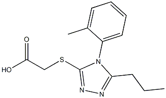 2-{[4-(2-methylphenyl)-5-propyl-4H-1,2,4-triazol-3-yl]sulfanyl}acetic acid 结构式