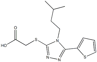 2-{[4-(3-methylbutyl)-5-(thiophen-2-yl)-4H-1,2,4-triazol-3-yl]sulfanyl}acetic acid 结构式
