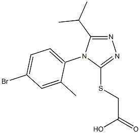 2-{[4-(4-bromo-2-methylphenyl)-5-(propan-2-yl)-4H-1,2,4-triazol-3-yl]sulfanyl}acetic acid 结构式