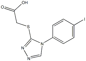 2-{[4-(4-iodophenyl)-4H-1,2,4-triazol-3-yl]sulfanyl}acetic acid 结构式