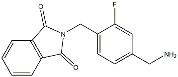 2-{[4-(aminomethyl)-2-fluorophenyl]methyl}-2,3-dihydro-1H-isoindole-1,3-dione 结构式