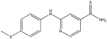 2-{[4-(methylsulfanyl)phenyl]amino}pyridine-4-carbothioamide 结构式