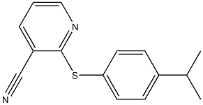 2-{[4-(propan-2-yl)phenyl]sulfanyl}pyridine-3-carbonitrile 结构式