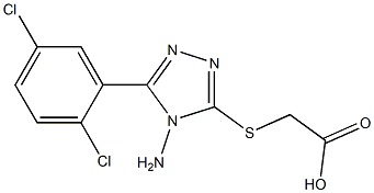 2-{[4-amino-5-(2,5-dichlorophenyl)-4H-1,2,4-triazol-3-yl]sulfanyl}acetic acid 结构式