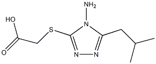 2-{[4-amino-5-(2-methylpropyl)-4H-1,2,4-triazol-3-yl]sulfanyl}acetic acid 结构式